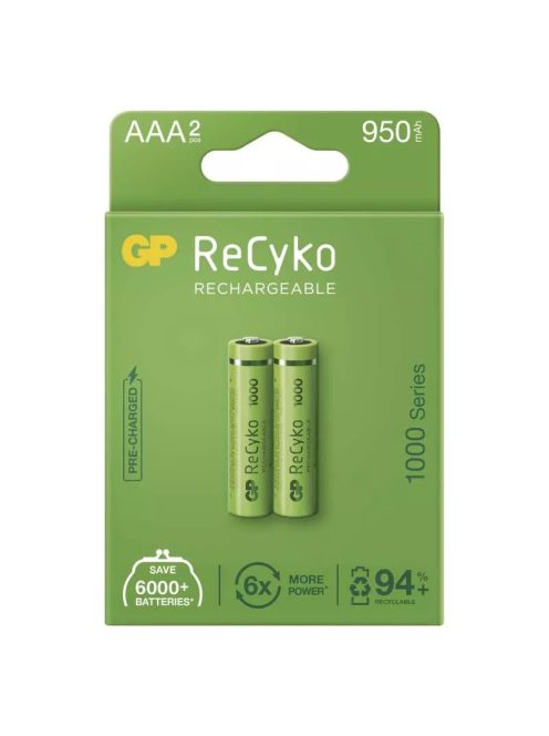 GP ReCyko NiMH Akkumulátor HR03 (AAA) 950mAh 2db